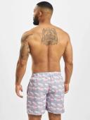 Mens Pattern Swim Shorts - Flamingo