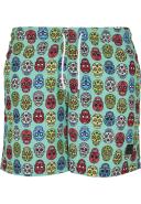 Mens Pattern Swim Shorts - Flamingo