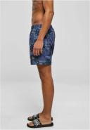 Mens Pattern Swim Shorts - Navy Bandana