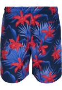 Mens Pattern Swim Shorts - Navy Bandana
