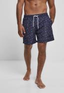 Urban Classics Sunglasses Pattern Swim Shorts in Navy L