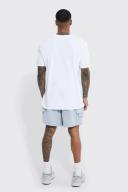 Mens Pewter Oversized Short Length Multi Pocket Cargo Short