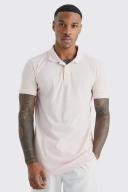 Mens Pink Basic Polo