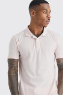 Mens Pink Basic Polo