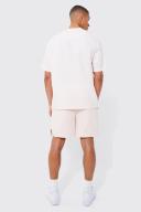 Mens Pink Oversized Extended Neck T-Shirt
