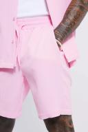Mens Pink Pleated Oversized Shirt and Short Set