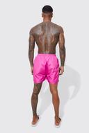 Mens Pink Short Length Racing Swim Shorts