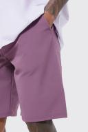 Mens Purple Elastic Comfort Lightweight Stretch Cargo