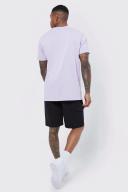 Mens Purple Elastic Lightweight Comfort Cargo Short