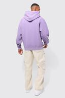 Mens Purple Oversized Nirvana Overdye License Hoodie