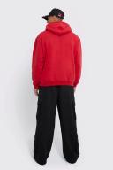 Mens Red Basic Oversized Hoodie