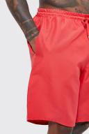 Mens Red Long Length Plain Swim Shorts