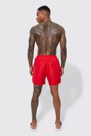 Mens Red Mid Length Official Swim Shorts