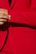 Mens Red Skinny Single Breasted Suit Jacket