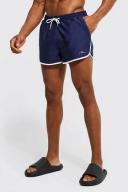 Mens Red Tall Man Signature Runner Swim Shorts