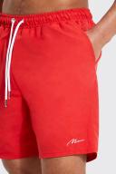 Mens Red Tall Man Signature Swim Shorts