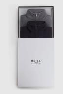Mens Reiss Blackhall Two Pack of Merino Wool Zip Neck Jumpers - Black