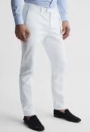 Mens Reiss Eastbury Slim Fit Chinos - White