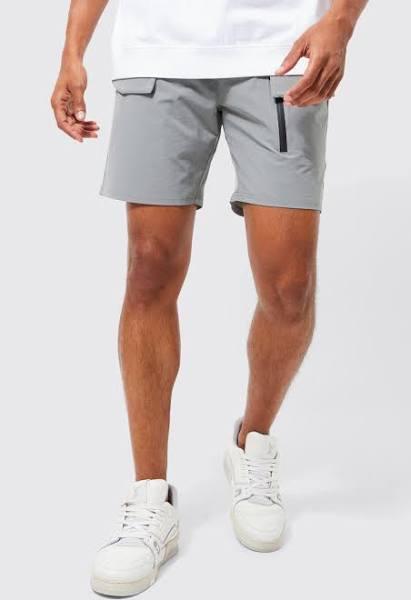 Mens Sage Elastic Relaxed Lightweight Stretch Cargo With Zip