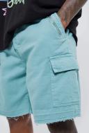 Mens Sage Fixed Relaxed Cargo Zip Pocket Short