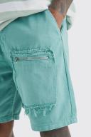 Mens Sage Fixed Relaxed Statement Cargo Pocket Short