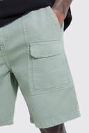 Mens Sage Fixed Waist Relaxed Cargo With Seam Detail