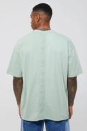 Mens Sage Man Oversized Debossed Rib T-Shirt