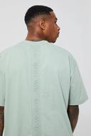 Mens Sage Man Oversized Debossed Rib T-Shirt