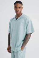 Mens Sage Oversized Premium Revere Polo & Short Set