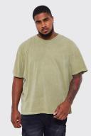 Mens Sage Plus Oversized Rose Back Graphic T-Shirt