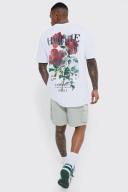 Mens Sage Relaxed Overdyed Denim Cargo Shorts