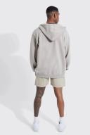 Mens Sage Silver Official Man Zip Through Hoodie