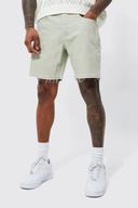 Mens Sage Slim Fit Overdye Denim Shorts
