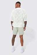 Mens Sage Slim Fit Overdye Denim Shorts