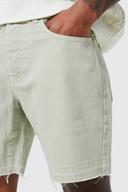 Mens Sage Slim Fit Overdye Denim Shorts