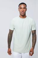 Mens Sage Slim Ottoman Rib T-Shirt