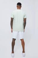 Mens Sage Slim Ottoman Rib T-Shirt