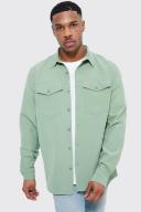 Mens Sage Smart Utility Stretch Overshirt