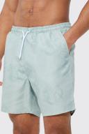 Mens Sage Tall Dragon Print Swim Shorts