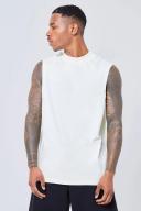 Mens Sand Limited Embossed Drop Armhole Vest