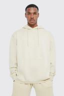 Mens Sand Oversized Basic Hoodie