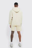 Mens Sand Oversized Basic Hoodie