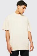 Mens Sand Oversized Extended Neck T-Shirt
