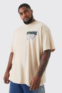 Mens Sand Plus Oversized Heavyweight Vibes T-Shirt