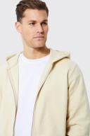 Mens Sand Tall Regular Fit Zip Through Hoodie