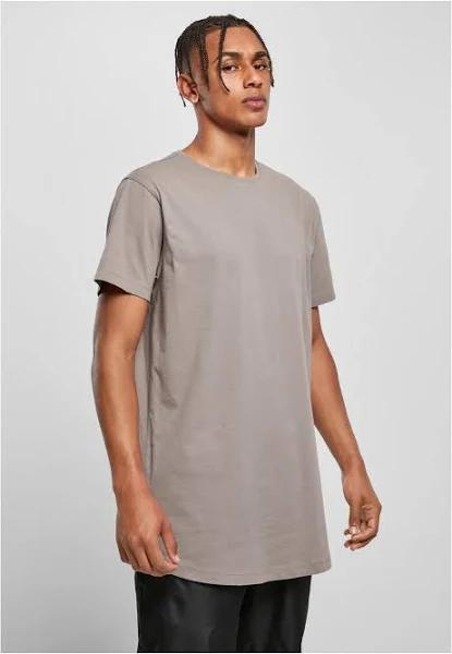 Mens Shaped Long Tee - Asphalt