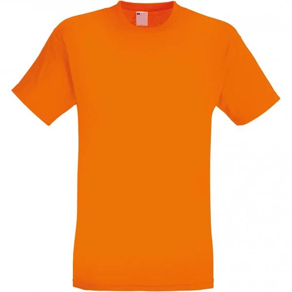 Mens Short Sleeve Casual T-Shirt (Bright Orange) (X Large)