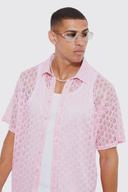 Mens Short Sleeve Textured Teardrop Shirt