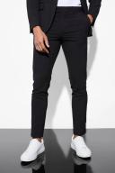 Mens Skinny Black Suit Trousers