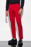 Mens Skinny Red Suit Trousers